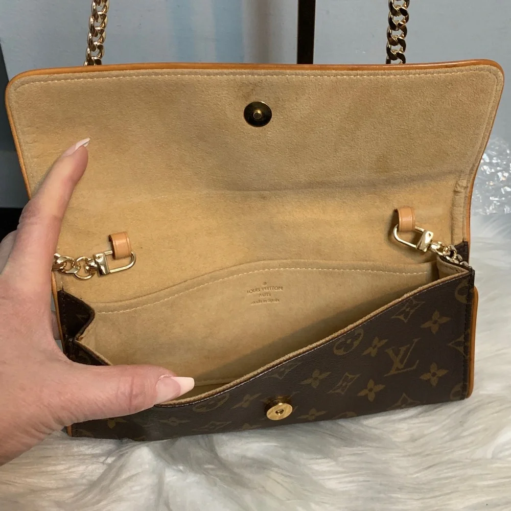 1999 authentic Louis Vuitton Twin Pochette GM crossbody w free chain - Picture 12 of 16